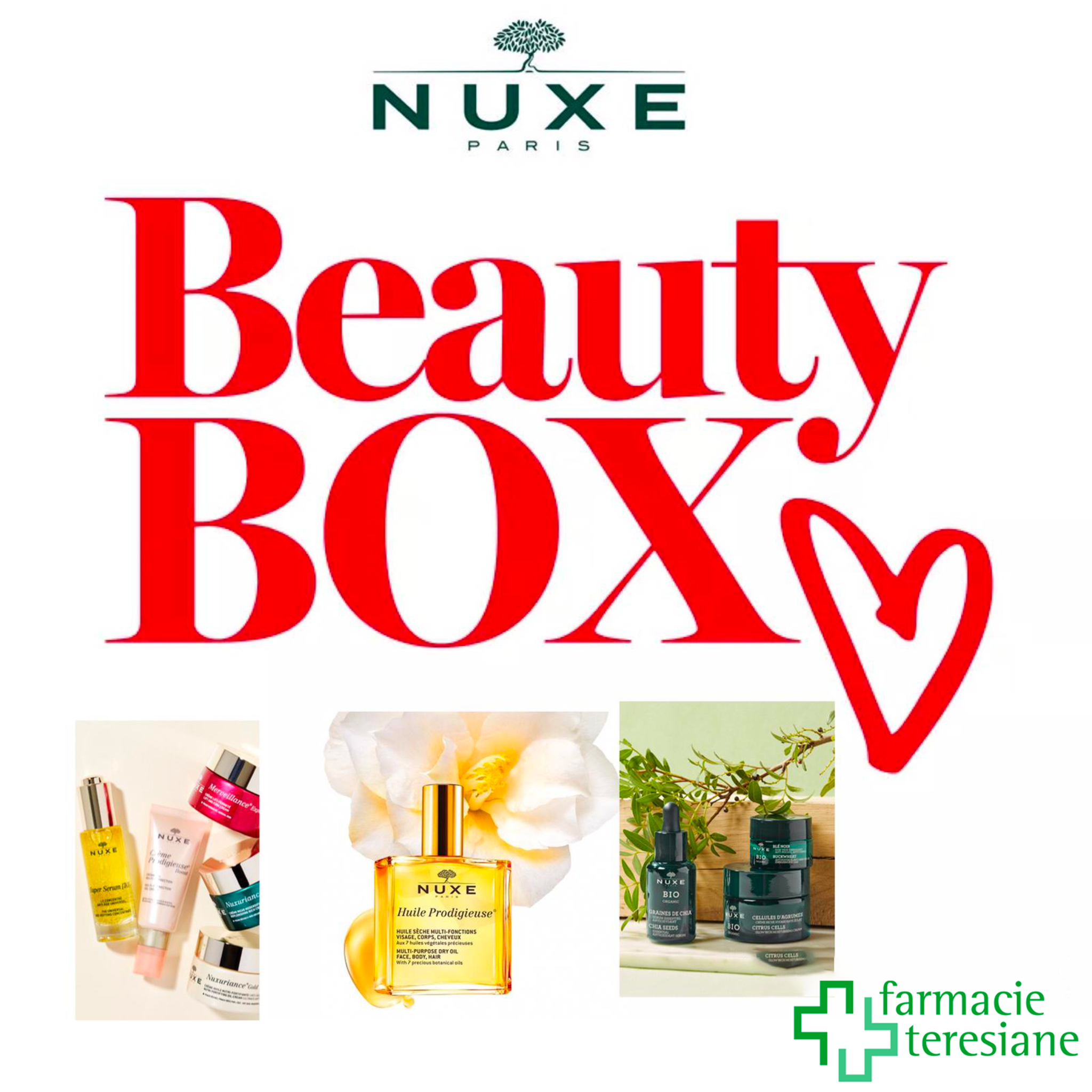 Nuxe invites you to the "Create your own beauty box" event on Tuesday 09 February at the San Raffaele Pharmacy in Mantua.