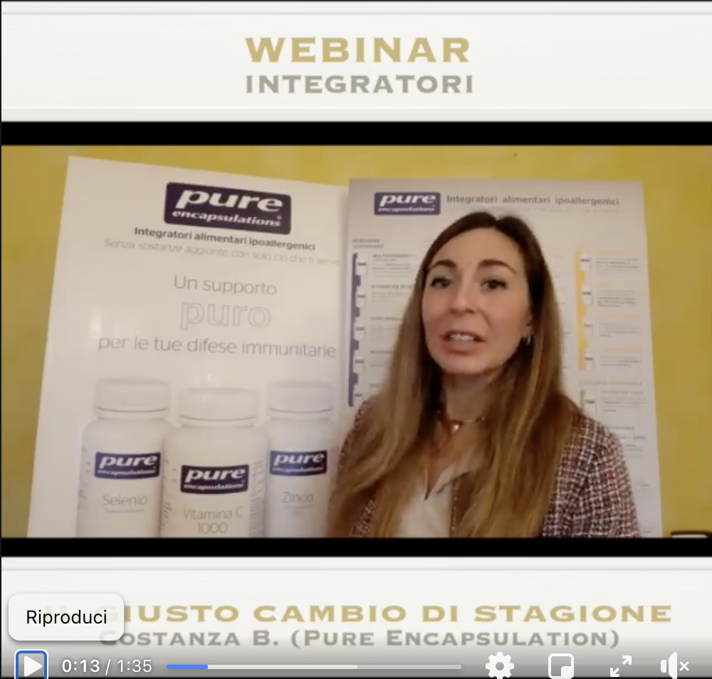 Appuntamento “Webinar INTEGRATORI”