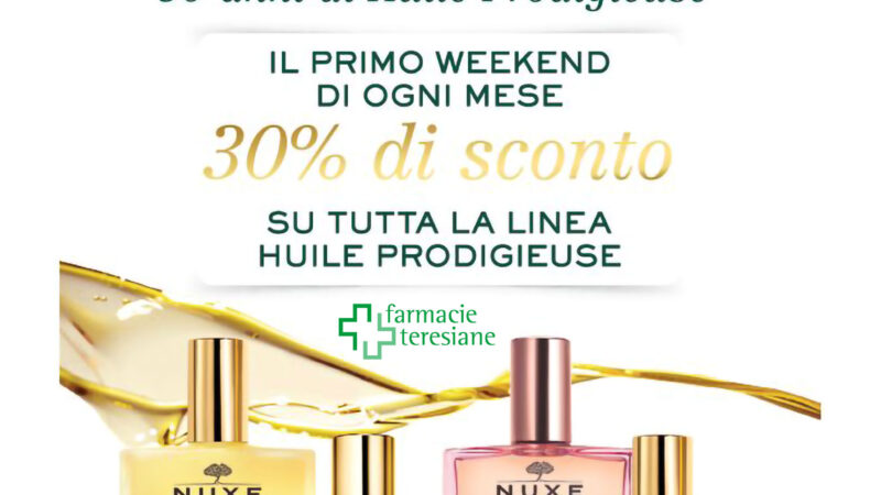 PROMOZIONE NUXE PRIMO WEEKEND DEL MESE