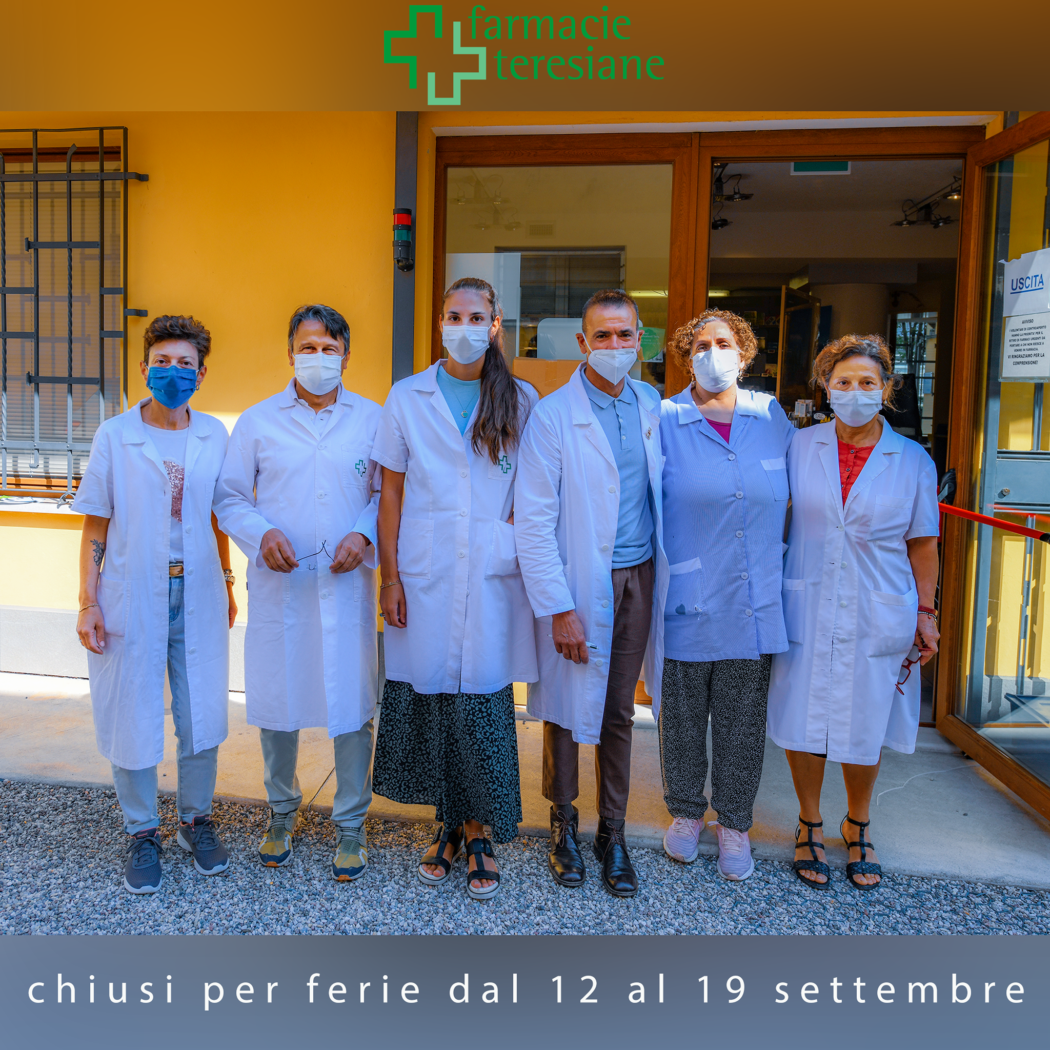 SAN RAFFAELE PHARMACY ON HOLIDAYS FROM 12 TO 19 SEPTEMBER!