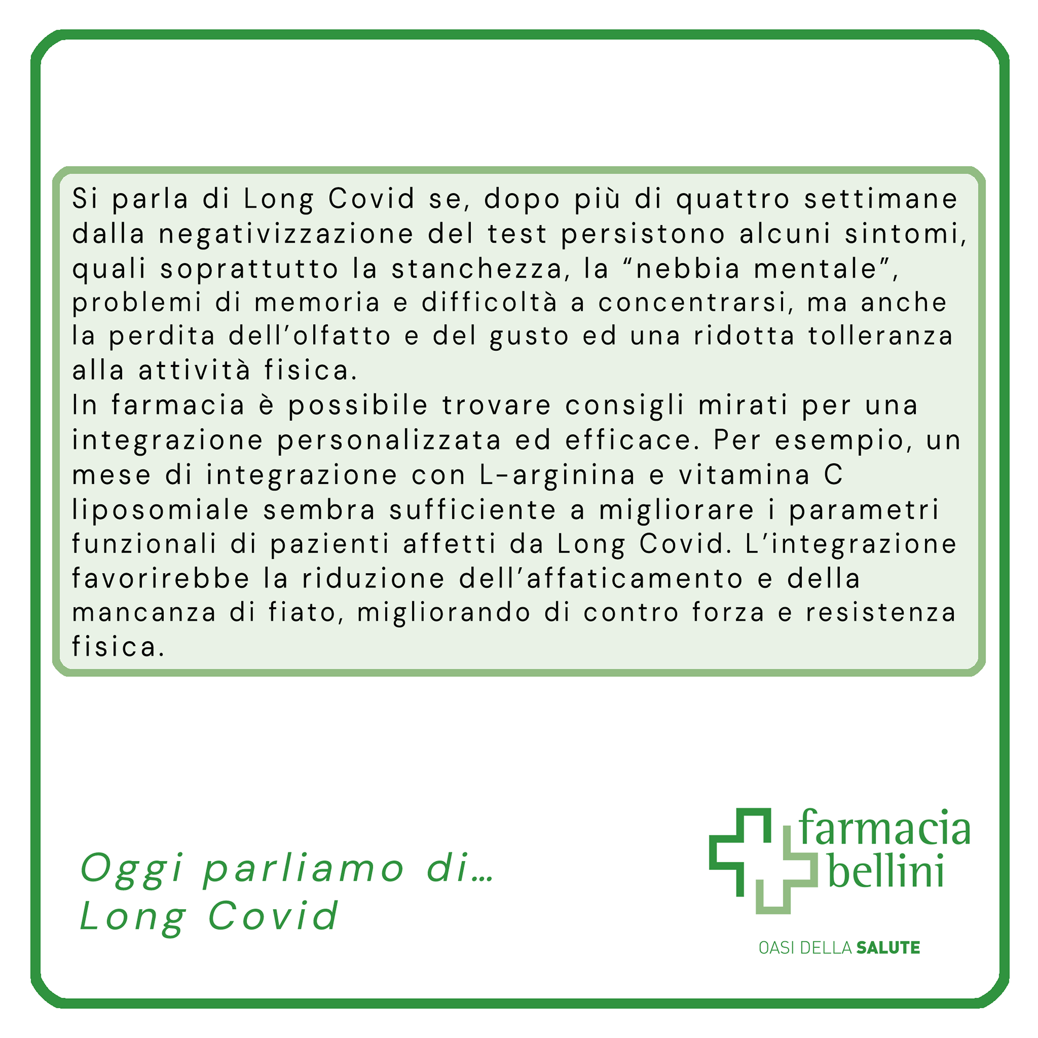 Oggi parliamo di… Long Covid