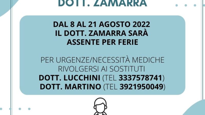 ” All’attenzione dei pazienti del Dott. Zamarra “