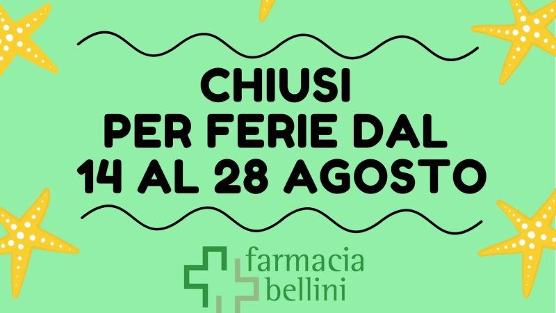 Chiusura per ferie e nuovo orario