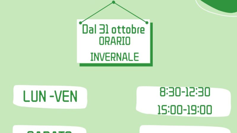 Nuovo orario invernale ￼