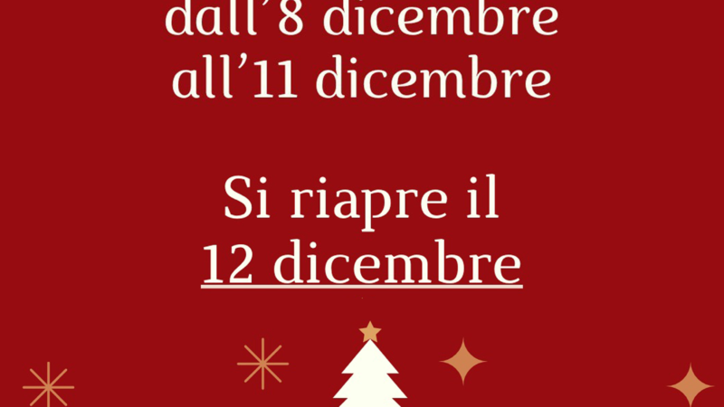 Chiusura farmacia San Raffaele dall’8 all’11 dicembre