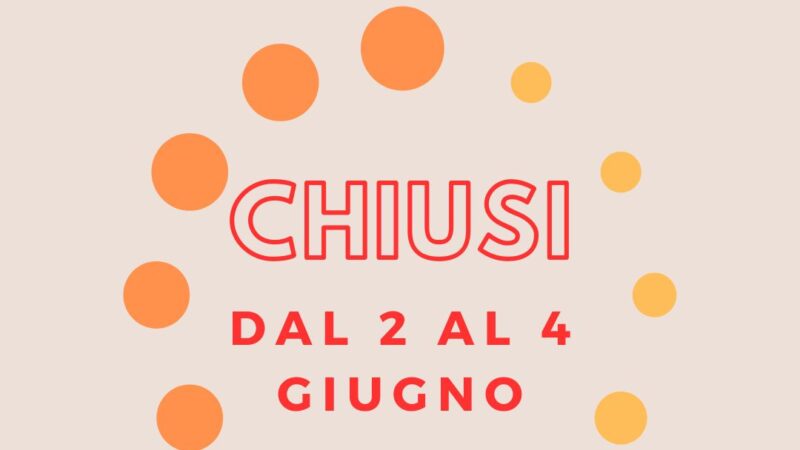 CHIUSI dal 2 al 4 giugno, Farmacia Bellini