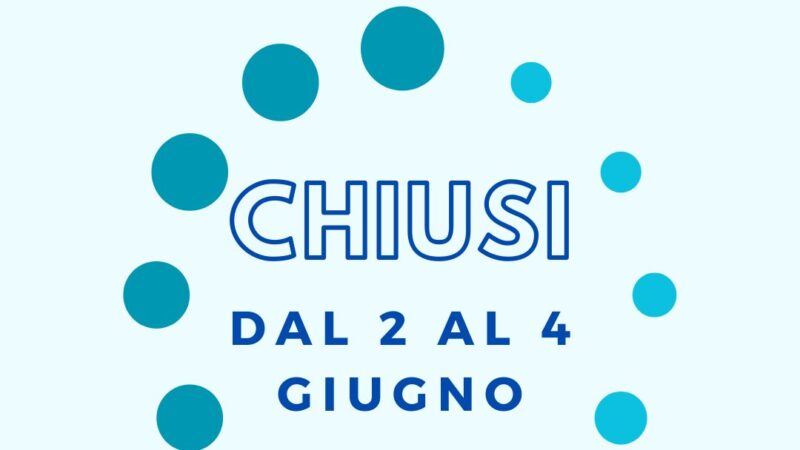 CHIUSI dal 2 al 4 giugno, Farmacia San Raffaele