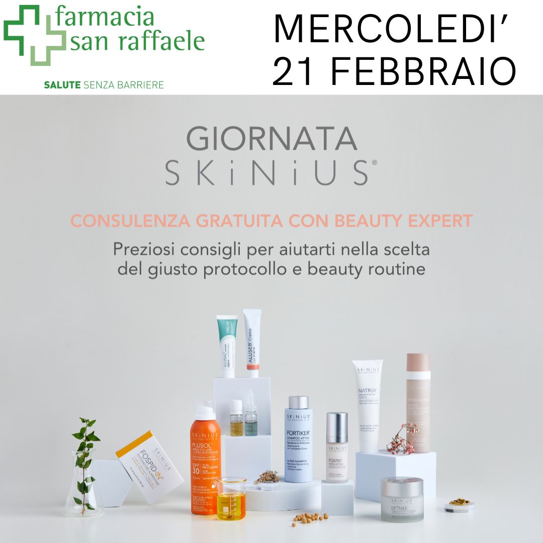 21 febbraio 2024: giornata Skinius in Farmacia con trattamento viso !