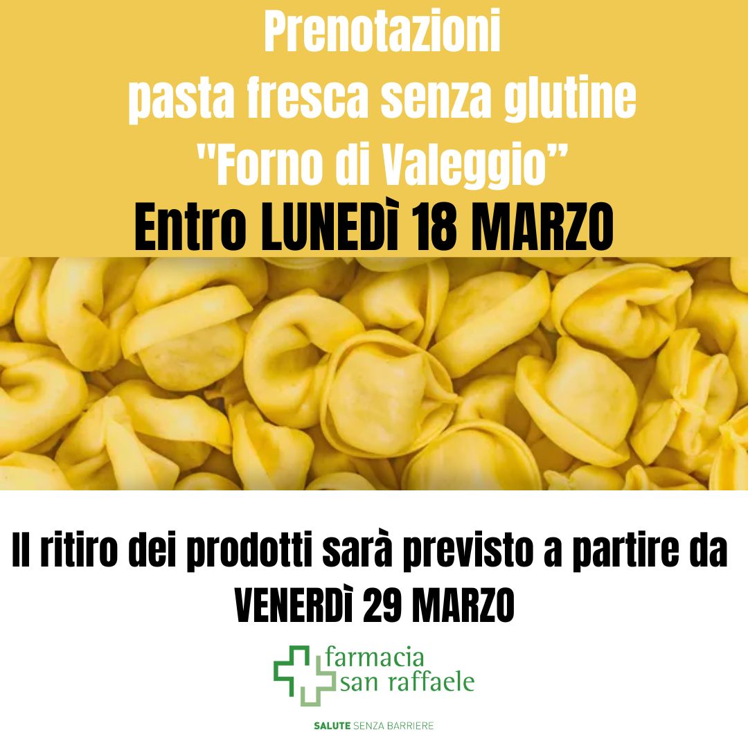 Fresh pasta reservations Il Forno senza Glutine di Valeggio!