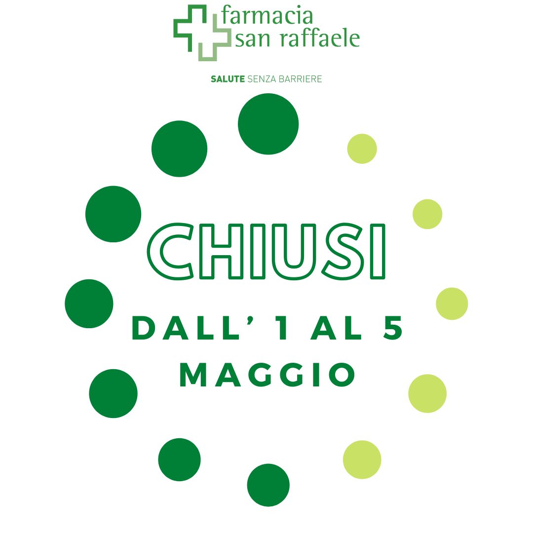 Chiusura per ferie dal 1 maggio al 5 maggio