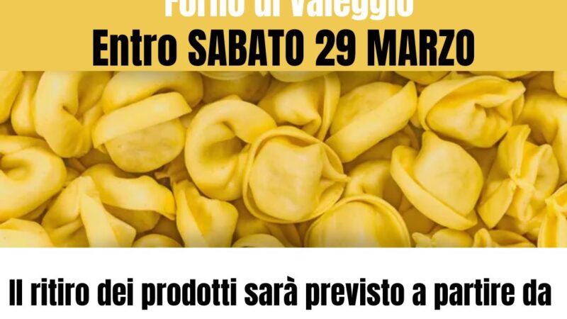 Prenotazioni pasta fresca Il Forno senza Glutine di Valeggio!